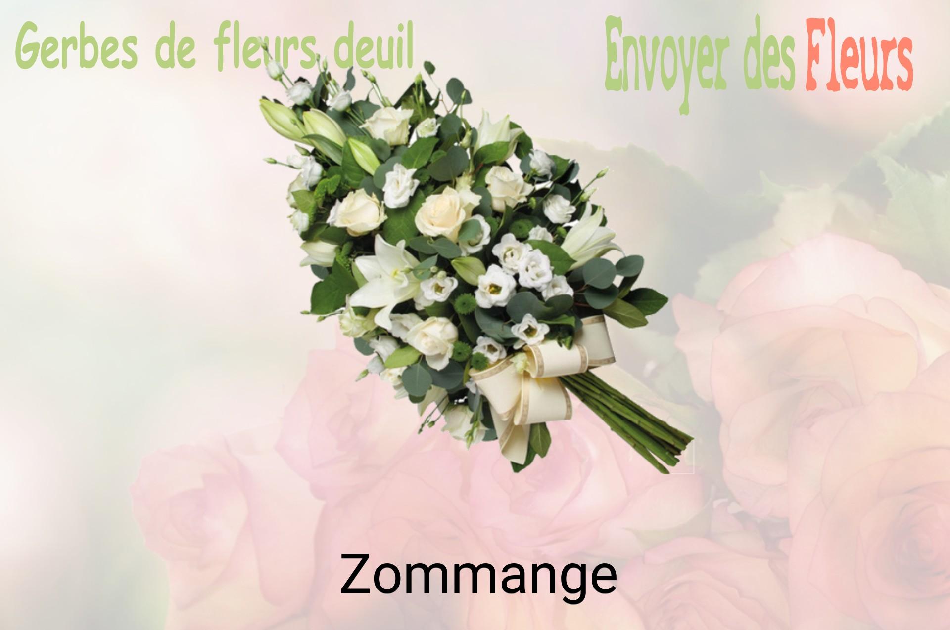 Gerbe de fleurs de deuil livrée à Zommange